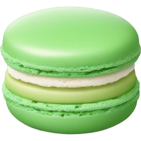 Realistic pastel green macaroon emoji