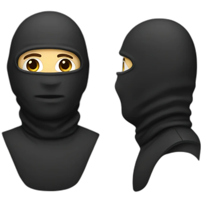man with a balaclava emoji