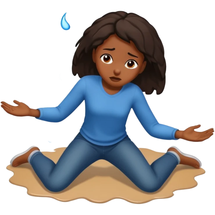 Black girl Falling to the floor hurt emoji