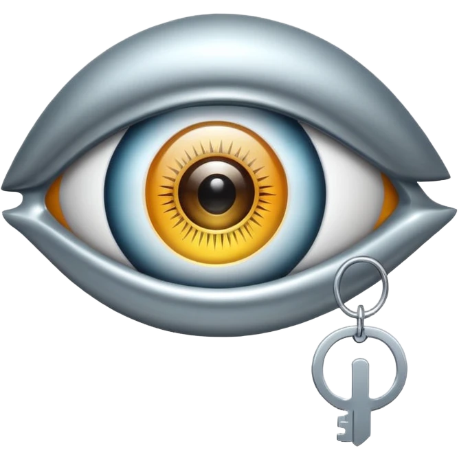 eye icon with a key symbol, representing show password, modern clean style emoji