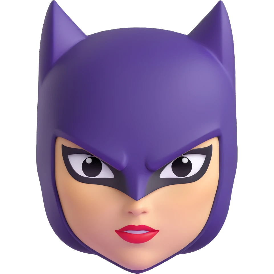 Batgirl superhero face emoji