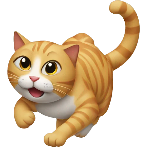 a cat doing sport emoji