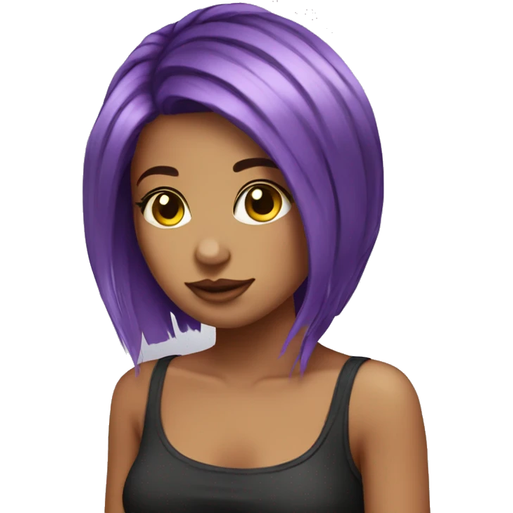 chick purple hair emoji