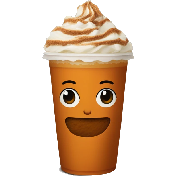 Pumpkin spice Frappuccino  emoji