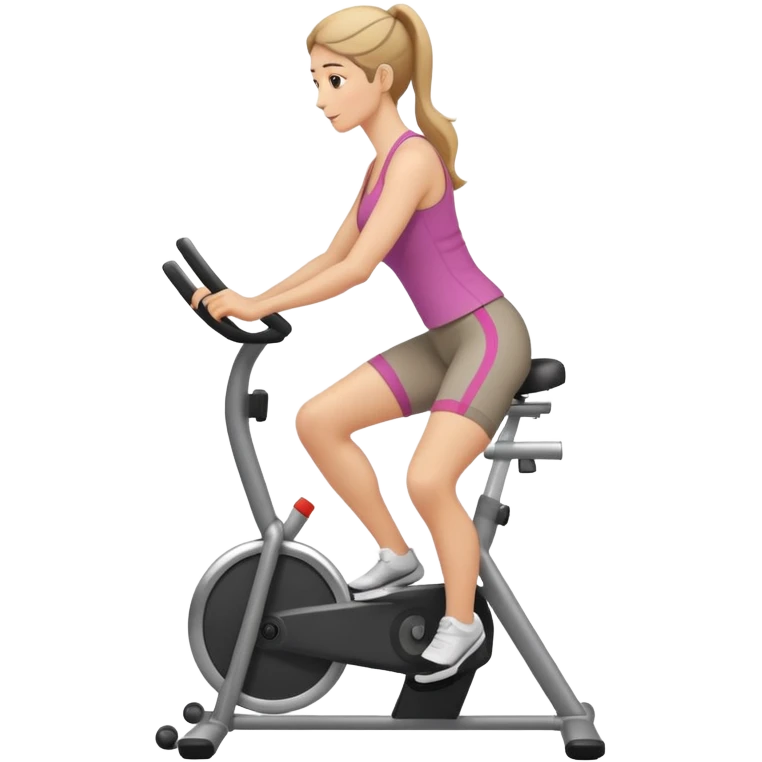 mother pedaling on an exercise bike emoji