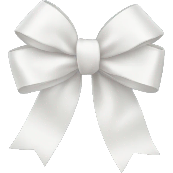 White ribbon bow emoji