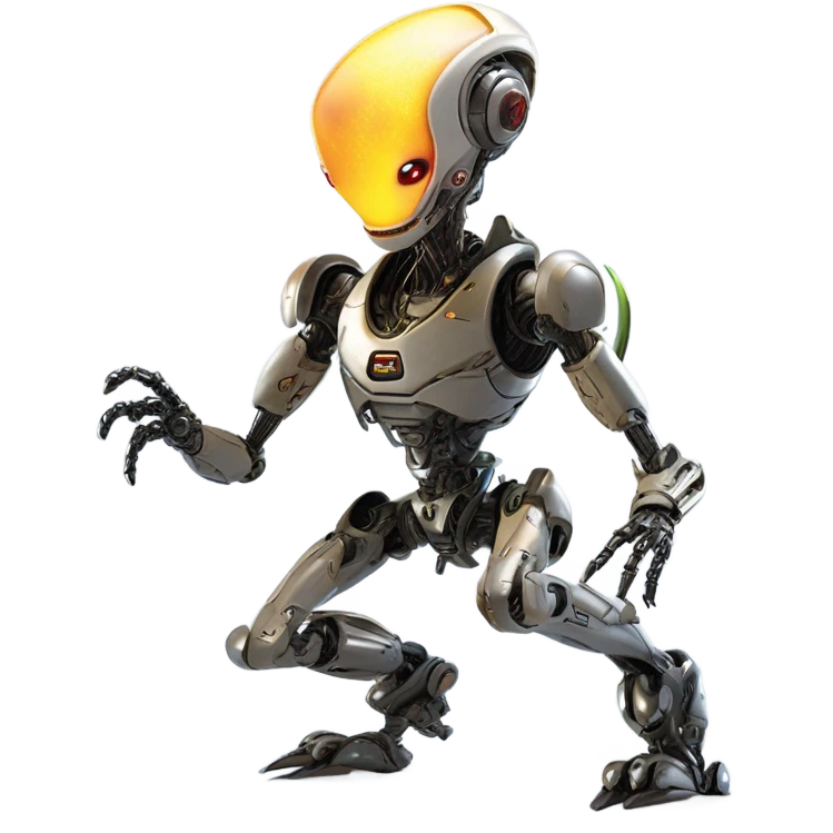 robot fights alien emoji