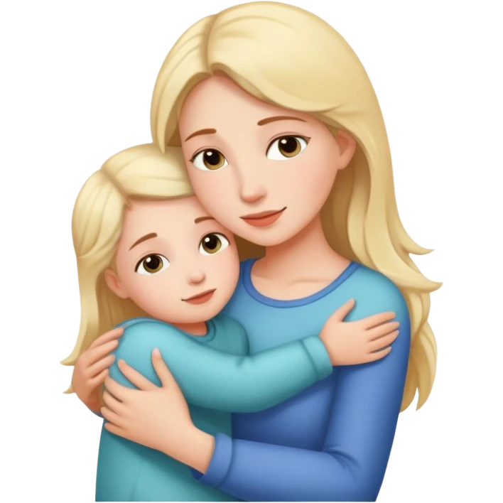 Žena co objima dite emoji