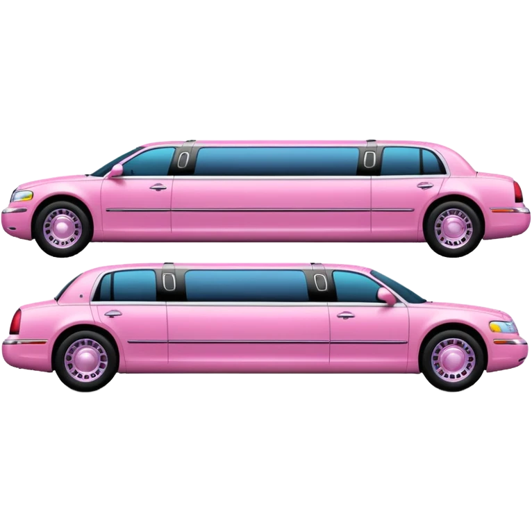 pink edge limousine car emoji