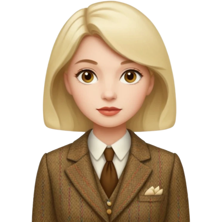 Old british vibe suit woman emoji