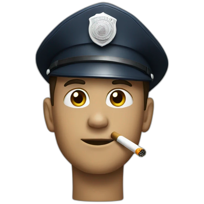 police officer smoking emoji