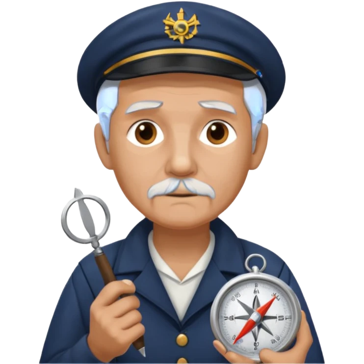 old sailor with a compass emoji