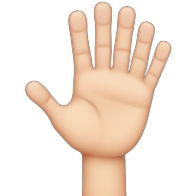 six finger hand emoji