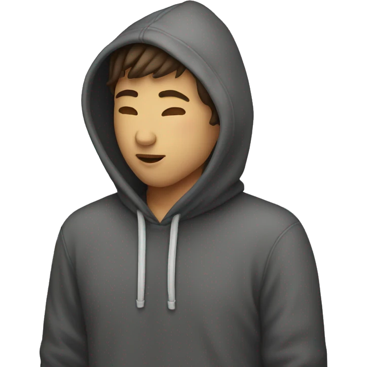 Hoodie guy kissing emoji
