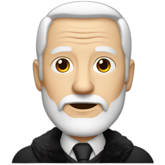 white old man with black Fur coat emoji