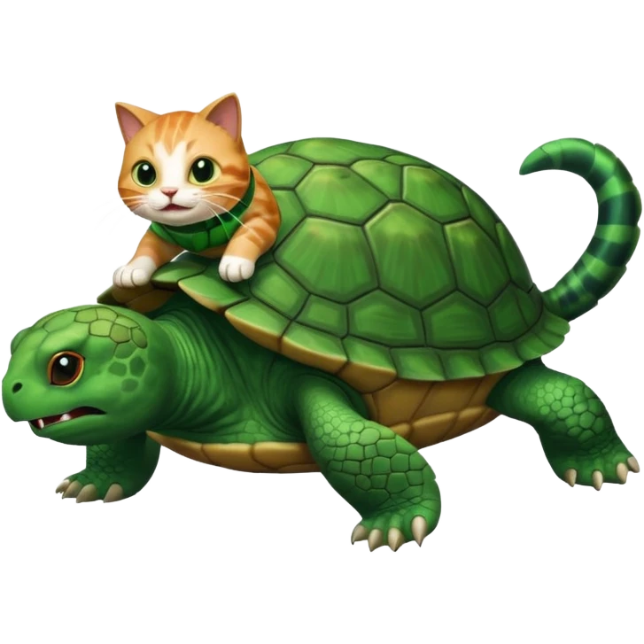 Cat killing turtle emoji