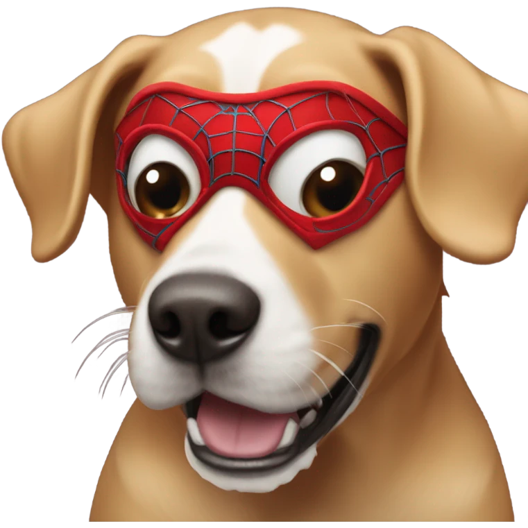 DOG in SPIDER MAN mask emoji