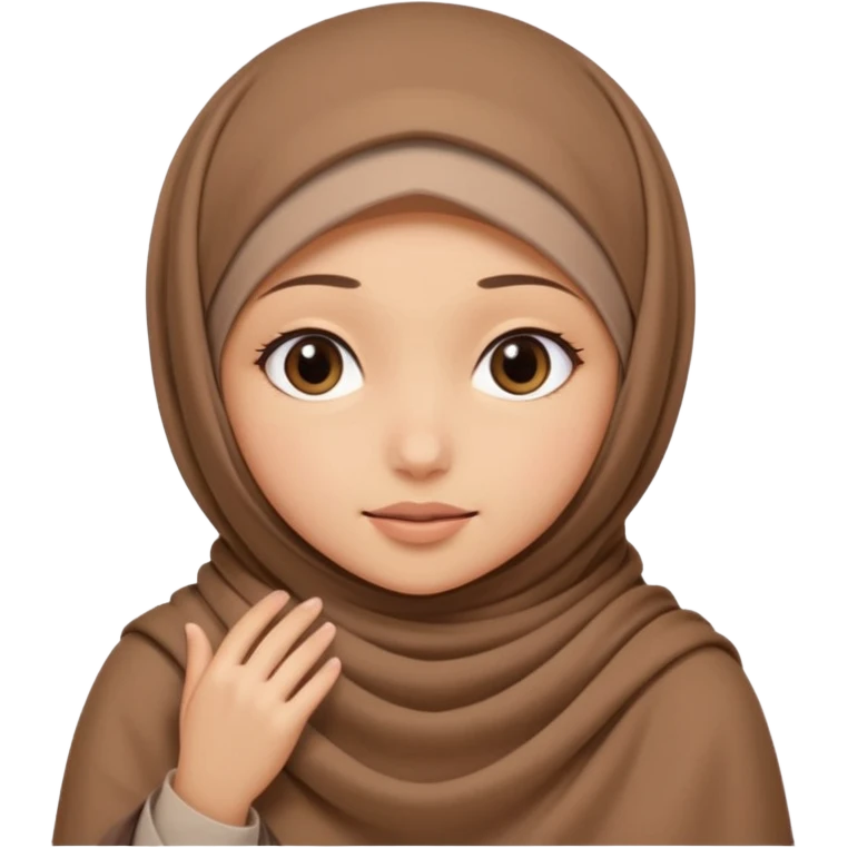 Hijabi girl sitting.     head covered
hands pulling the fabric in
shy-but-dramatic energy
“no cameras pls” but in a cute way
soft + mysterious vibe emoji