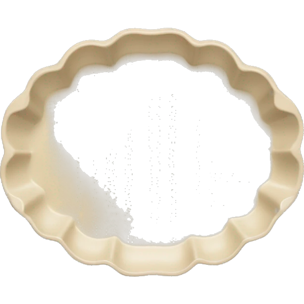 Beige scalloped tray emoji