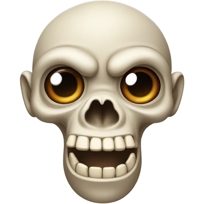 Skull with the Monkey Em emoji