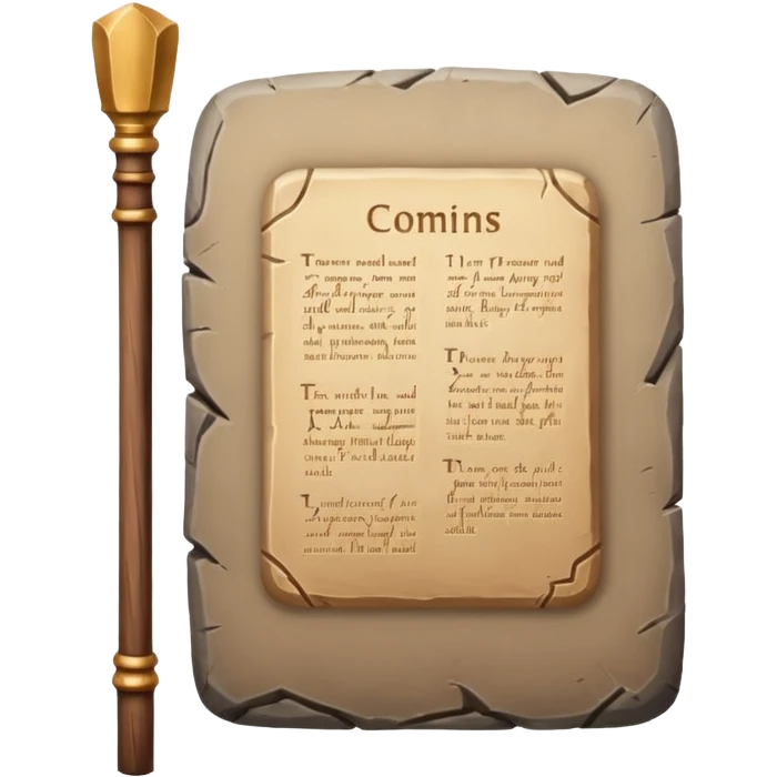 Ten commandments tablets and staff emoji