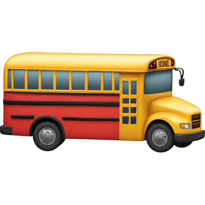 red school bus emoji