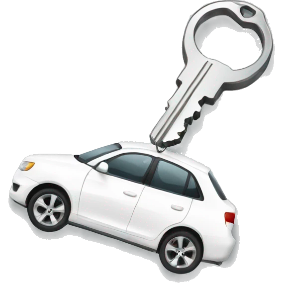white car keys emoji