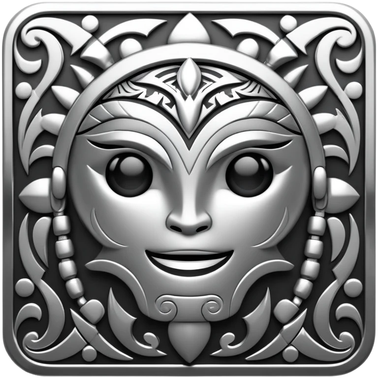 sorayama trible pattern chrome glossy emoji