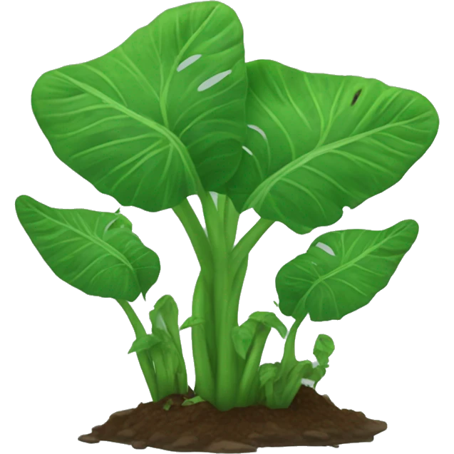 elephant ear plant with alligators crawling on it emoji