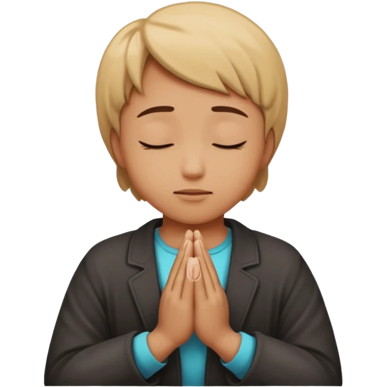 A person seeking and praying to God emoji