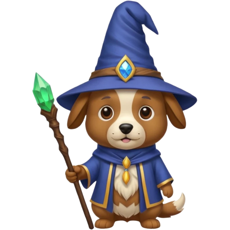 Dog wizard emoji