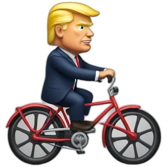Donald Trump on bicycle emoji