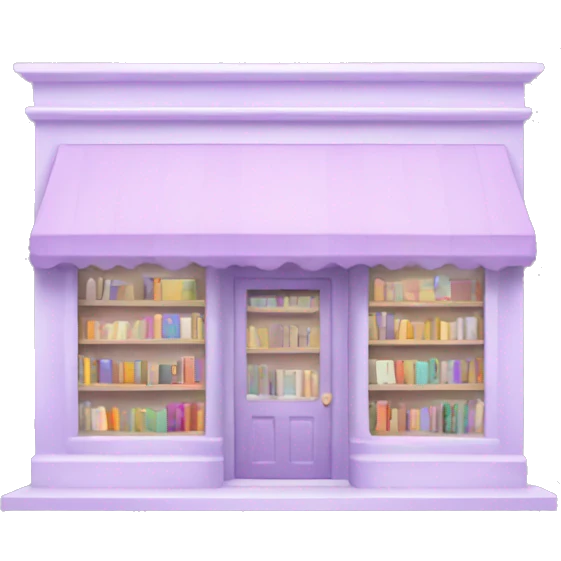 Pastel purple bookstore emoji