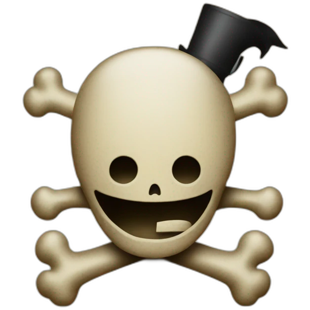 one piece jolly roger with a bob emoji