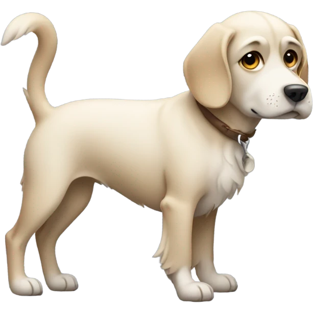 Dog with broken tail emoji