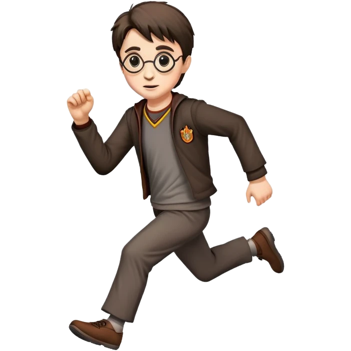 Harry Potter running without a wand emoji