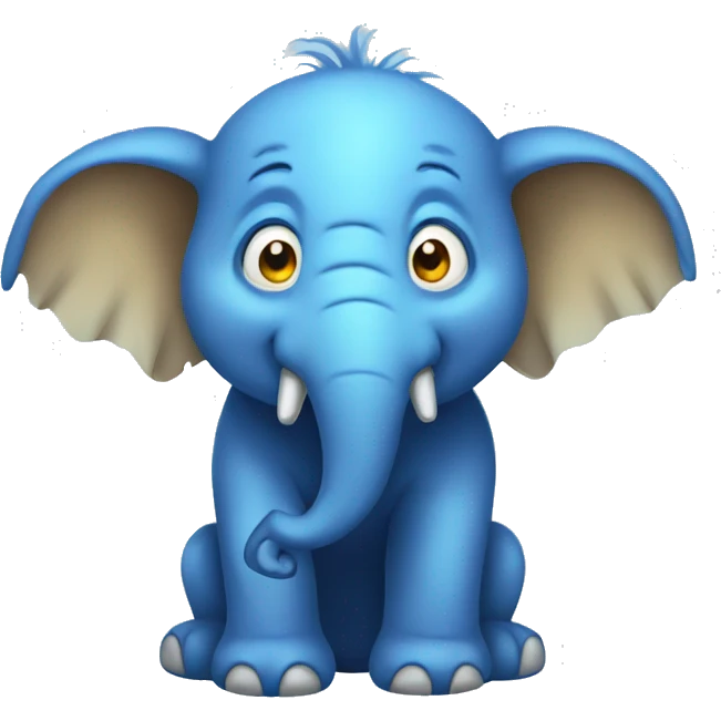 blue elephant monster emoji