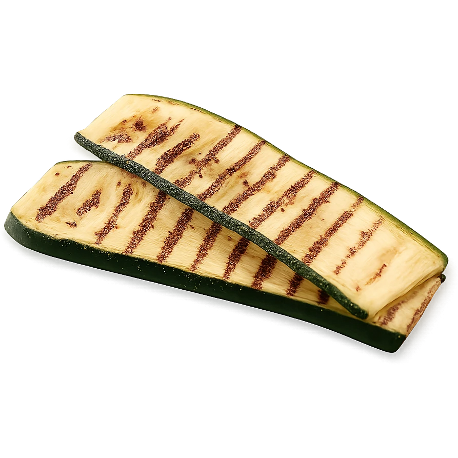 Realistic style stacked grilled zucchini, natural details, no background. emoji