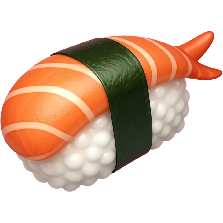 sushi con un corazon al rededor emoji