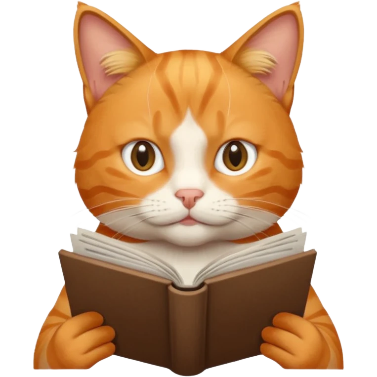 An orange cat read news emoji