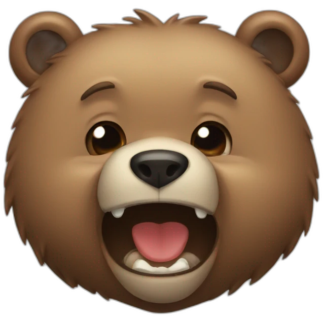 Bear cries emoji