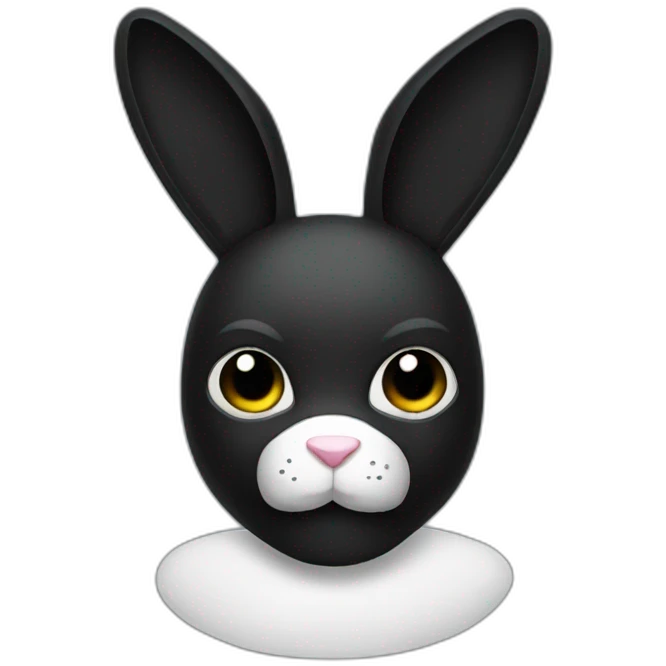 Black Mask rabbit  emoji