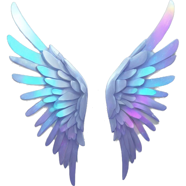 Chrome wings holographique emoji