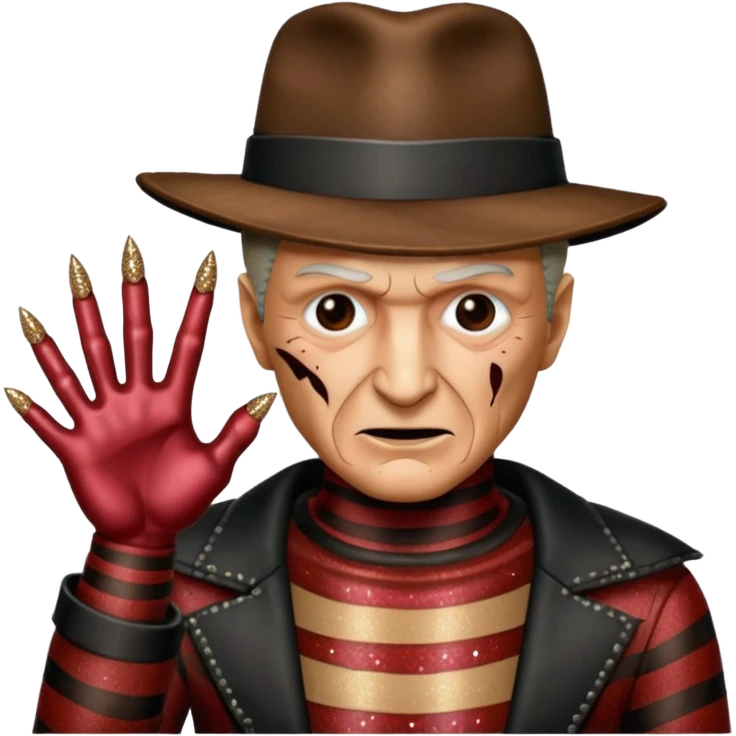 glitter claw freddy krueger emoji
