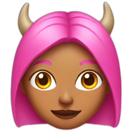 pink woman with horns  emoji