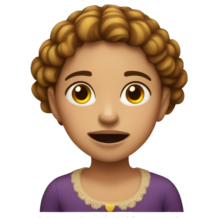 Spanish girl with pain in her jaw emoji