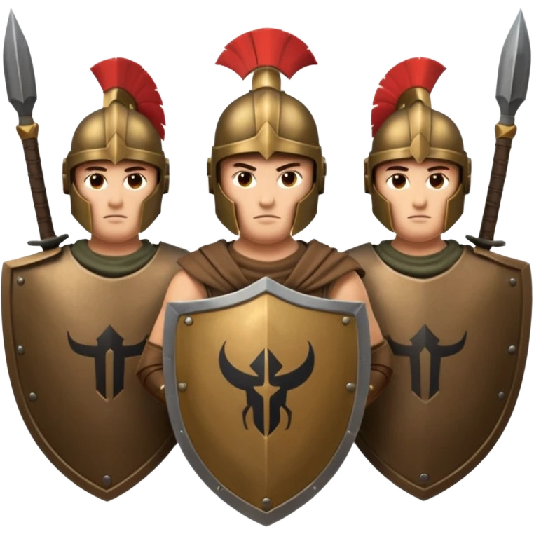 phalanx soldier formation, spartan emoji