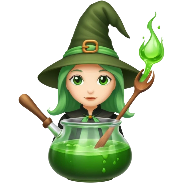 green witch cooking potion emoji