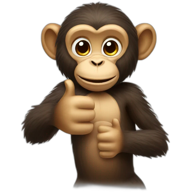 Monkey giving a thumbs up emoji
