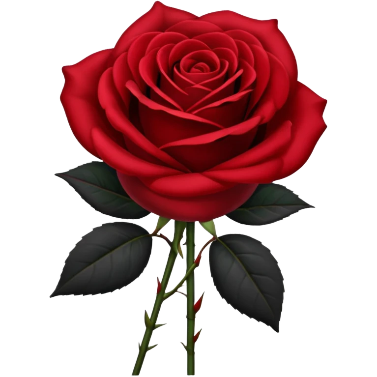 Dark red rose with black bow around stem emoji